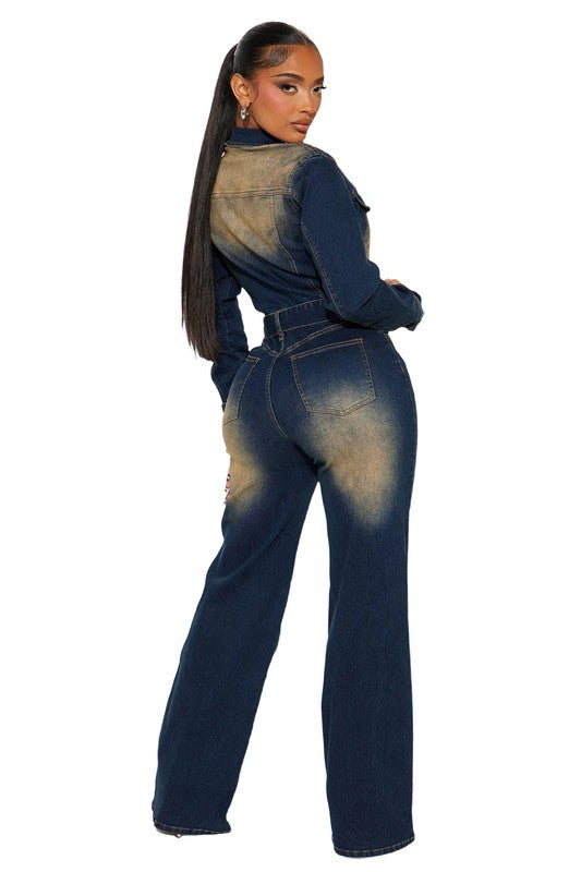 Trendsetter Denim Jumpsuit